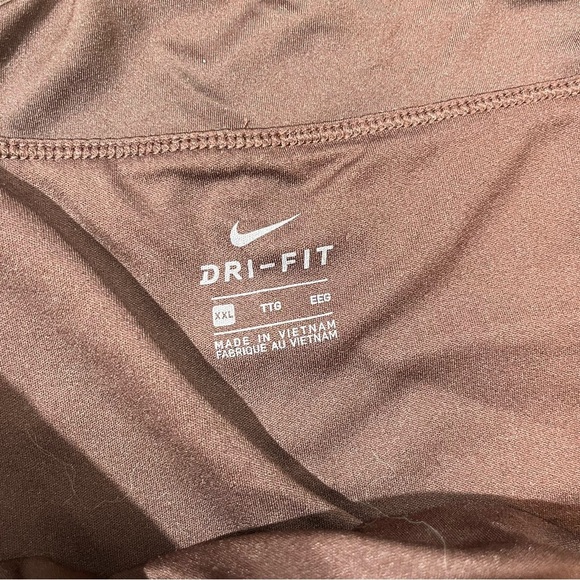 Nike Dri-FIT Brown Mesh Shorts w Liner Briefs Size XL Womens - Picture 4 of 5